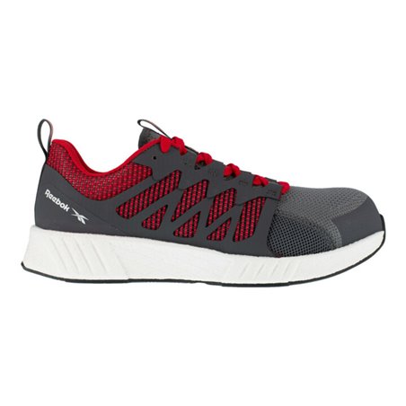 Reebok Halbschuh Fusion Flexweave Work, S1P, 43 grau/rot/weiß Gr. 43