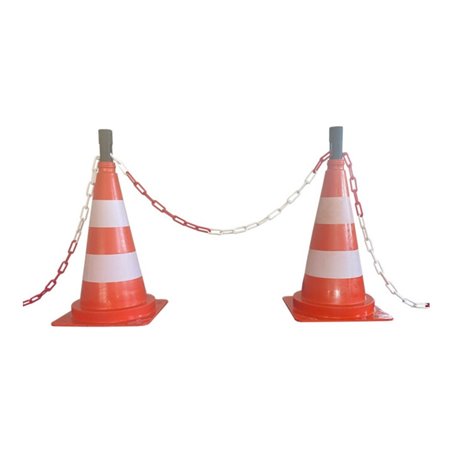 Schake Absperrkette rot / weiß, Kunststoff 6 mm, VE 25m