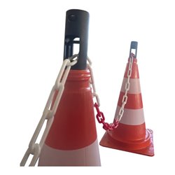 Schake Absperrkette rot / weiß, Kunststoff 6 mm, VE 25m