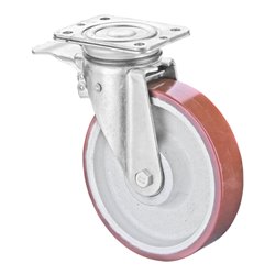 BS Rollen Lenkrolle N120.C10, m.Totalfestst. m.Platte, Ø 200, B 50mm