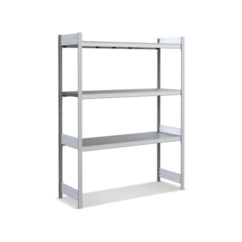 Bito Großfachregal-Set mit 3 Ebenen Fachboden Grundfeld verzinkt
