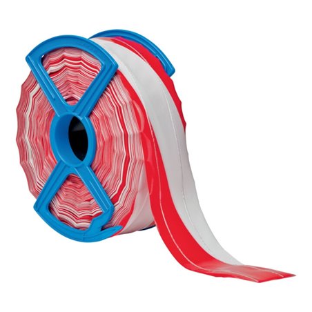 KELMAPLAST Absperrband 250 m-Rolle rot/weiß schraffiert