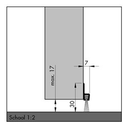 ELLEN Türbodendichtung alu IBS 31 250cm m.PP Bürste
