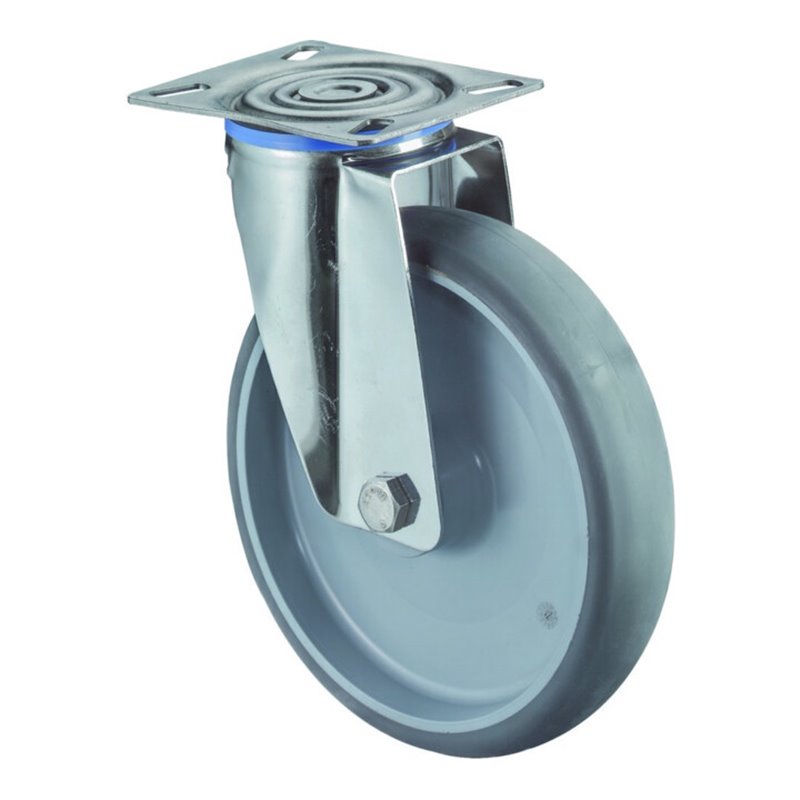 BS Rollen Lenkrolle, Durchmesser 200mm H100.B43 200kg Edelstahl