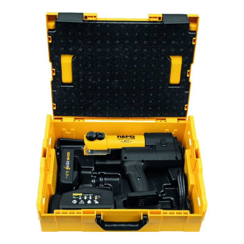 REMS Akku-Press 22 V ACC Basic-Pack in L-Boxx D 10-108(110) mm,D 3/8-4' für