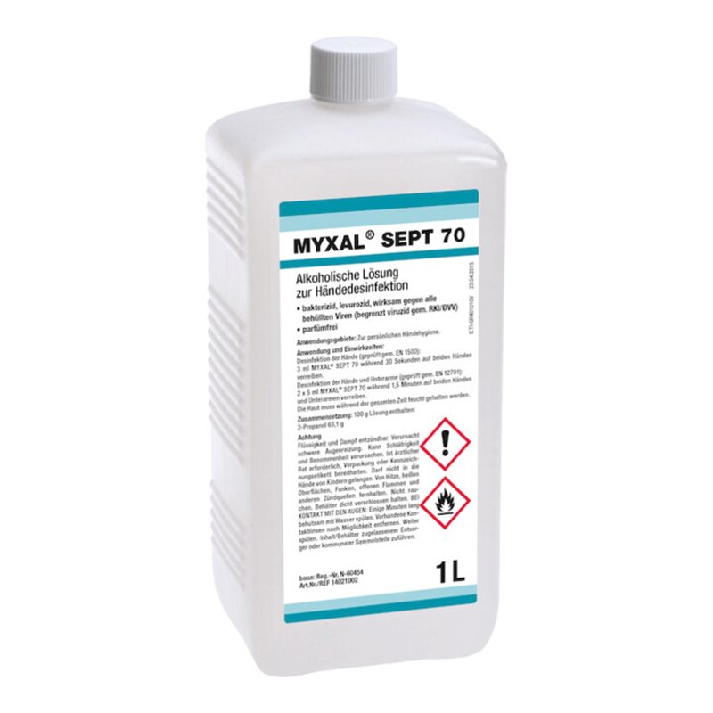 Myxal SEPT 70 Desinfekt. parfümfrei 1L Hartflasche