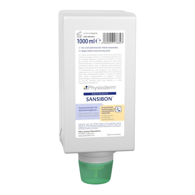 GREVEN Sansibon® Hautschutzcreme wasserlöslich 1L Faltfl.