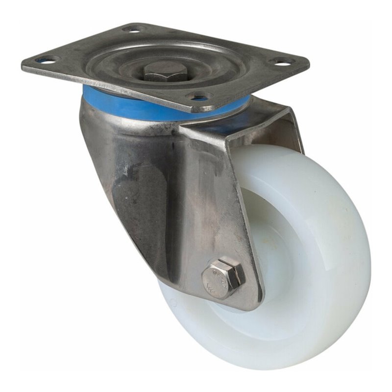 BS Rollen Lenkrolle HS100.B14, mit Platte, Durchmesser 125, B 45mm, 700kg, Kunststoff