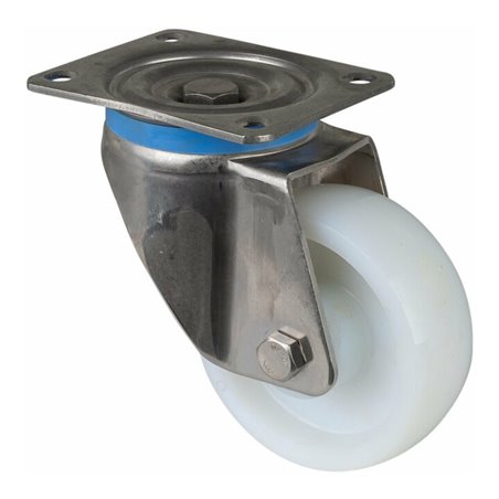 BS Rollen Lenkrolle HS100.B14, mit Platte, Durchmesser 125, B 45mm, 700kg, Kunststoff