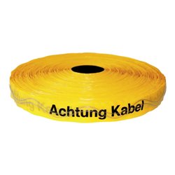 KELMAPLAST Ortungsband m. 2 Edelstahldrähten Achtung Kabel gelb Breite 40mm