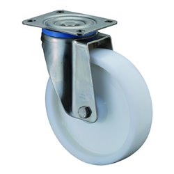 BS Rollen Lenkrolle HS100.B14, mit Platte, Durchmesser 200, B 50mm, 700kg, Kunststoff