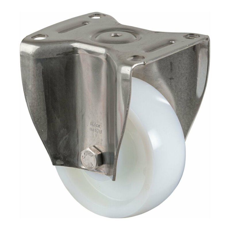 BS Rollen Bockrolle, Durchmesser 125mm, B 45mm, 700kg, HS110 .B14, mit Anschraubplatte weiß