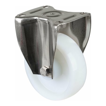 BS Rollen Bockrolle, Durchmesser 150mm, B 45mm, 700kg, HS110 .B14, mit Anschraubplatte weiß