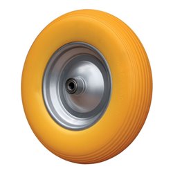 Rad vollgeschäumt 400/100 Kugellager u. Achse 17mm