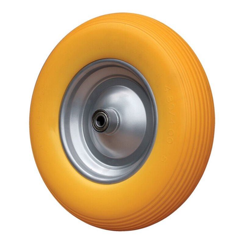 Rad vollgeschäumt 400/100 Kugellager u. Achse 17mm