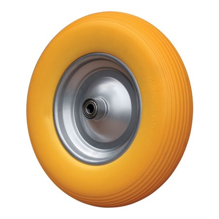 Rad vollgeschäumt 400/100 Kugellager u. Achse 17mm