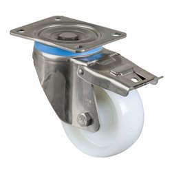 BS Rollen Lenkrolle HS120.B14, m.Totalfestst. m.Platte, Ø125, B45mm, 700kg