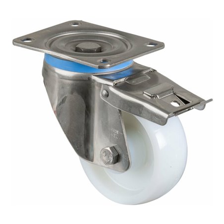 BS Rollen Lenkrolle HS120.B14, m.Totalfestst. m.Platte, Ø125, B45mm, 700kg