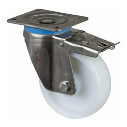 BS Rollen Lenkrolle HS120.B14, m.Totalfestst. m.Platte, Ø150, B45mm, 700kg