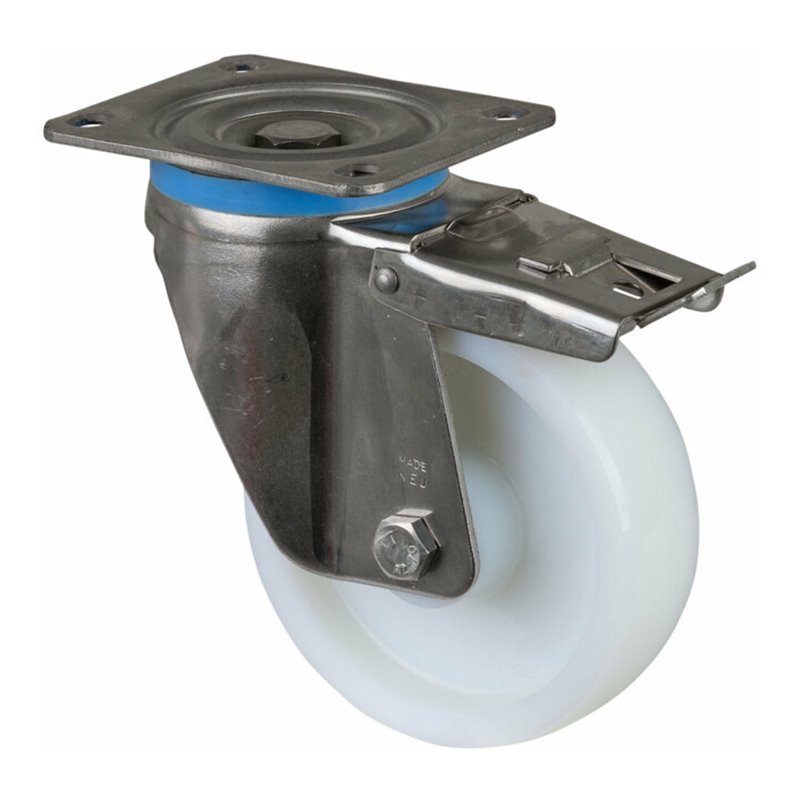 BS Rollen Lenkrolle HS120.B14, m.Totalfestst. m.Platte, Ø150, B45mm, 700kg