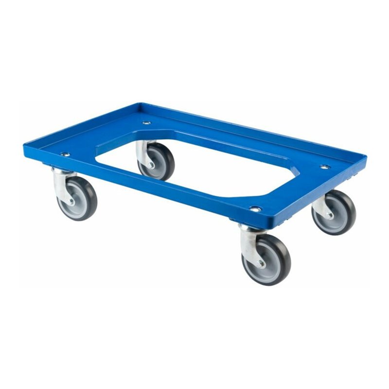 BS Rollen Allzweckrollersammler mit Platte TPR, blau, TK 250kg
