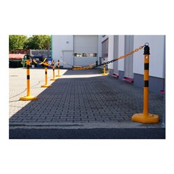 TEMKA Kettenpfosten - Set, g/s 6 Pfosten + 5x3m Kette