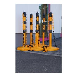 TEMKA Kettenpfosten - Set, g/s 6 Pfosten + 5x3m Kette