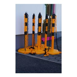 TEMKA Kettenpfosten - Set, g/s 6 Pfosten + 5x3m Kette