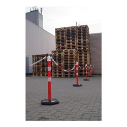 TEMKA Kettenpfosten - Set, r/w 6 Pfosten + 5x3m Kette