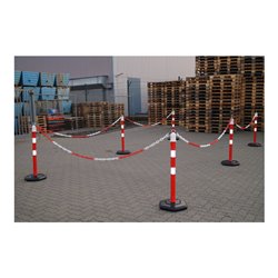 TEMKA Kettenpfosten - Set, r/w 6 Pfosten + 5x3m Kette