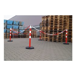 TEMKA Kettenpfosten - Set, r/w 6 Pfosten + 5x3m Kette