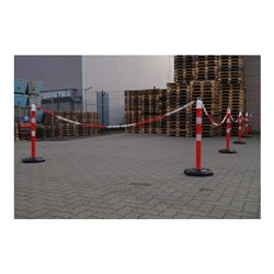 TEMKA Kettenpfosten - Set, r/w 6 Pfosten + 5x3m Kette
