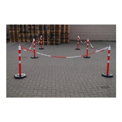 TEMKA Kettenpfosten - Set, r/w 6 Pfosten + 5x3m Kette