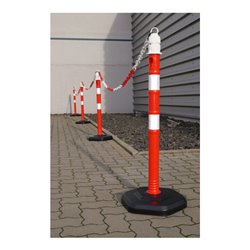 TEMKA Kettenpfosten - Set, r/w 6 Pfosten + 5x3m Kette