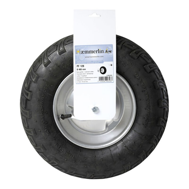 HAEMMERLIN Luftrad m. Metallfelge u. Achse 400 x 100 mm 400x100mm