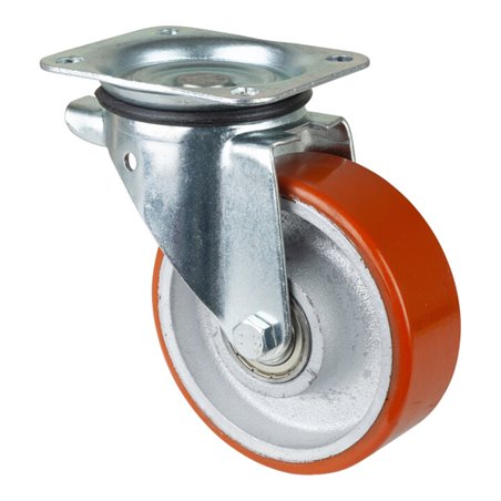 BS Rollen Lenkrolle N100.C10, mit Platte, Durchmesser 150, B 40mm 450kg, Guss-Polyurethan