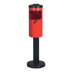 Abfall-Ascher Rondo rot mit Standfuß