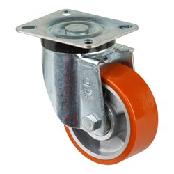 BS Rollen Lenkrolle N100.B90, mit Platte, Durchmesser 100, B 40mm 280kg, Guss-Polyurethan