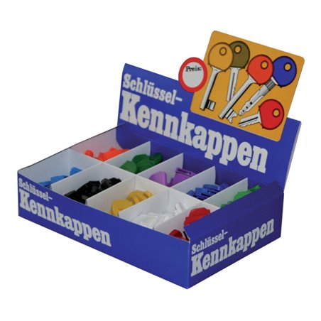 REIHER Schlüsselkappe halbrund B26xH21mm, flex.KF bunt, Standardfarben