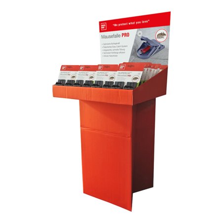 SWISSINNO Mausefalle SuperCat Pro 2er Set inkl. Köder Display, Inhalt 40 Stück