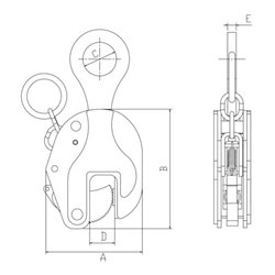 Planeta Hebeklemme VLC-2 Tragfähigkeit 2000 kg