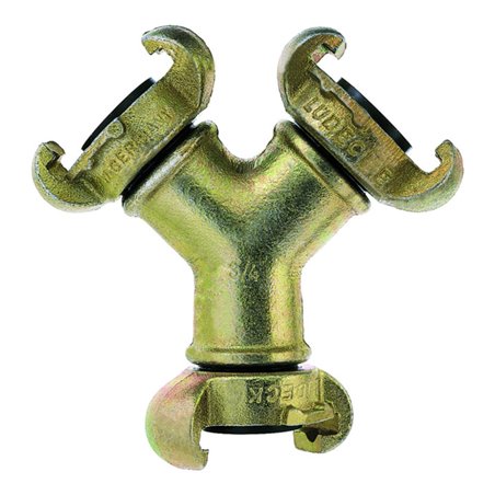 Lüdecke Dreiwegestück Temperguss, 3 x 1' mit Klauenkupplung
