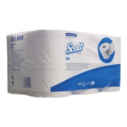 SCOTT 350 Toilet-Tissue 3lag. hochweiß 6x350Blatt