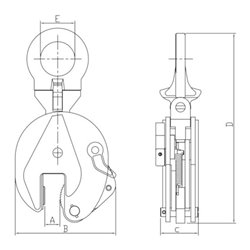 Planeta Hebeklemme SLC-2 Tragfähigkeit 2000 kg