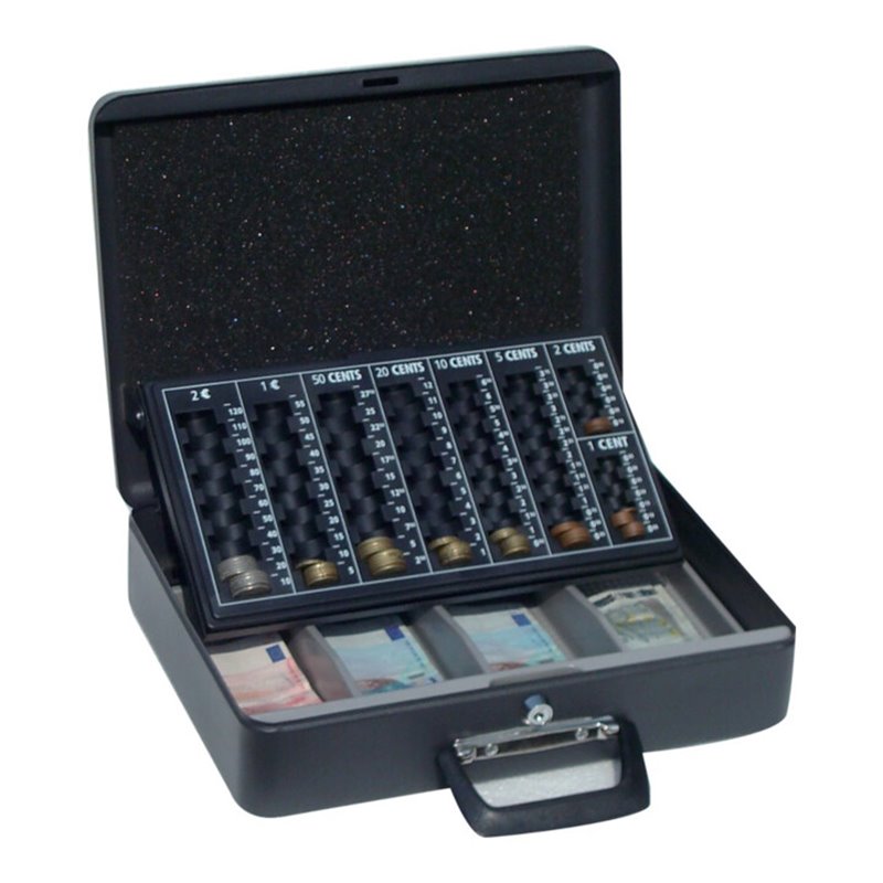 Geldkassette,schw.,E uroein.,370x290x110