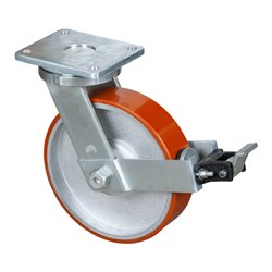 BS Rollen Lenkrolle RR120.C10, m. Festst. m.Platte, Ø 300, B 75mm