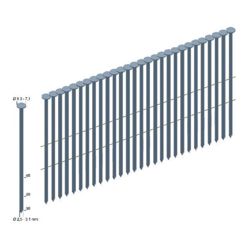 Prebena Coilnägel, 3600 Stk. CNW31/90BK