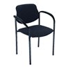 Besucher-Stuhl STYL m.Arml. schwarz/blau
