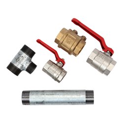 floraworld Doppelter Pumpenstock 400mm AG 1 1/4Z seitlich 1Z