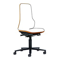 bimos Arbeitsstuhl ESD Neon 2, orange Sitzhöhe 450-620 mm mit Rollen, ohne